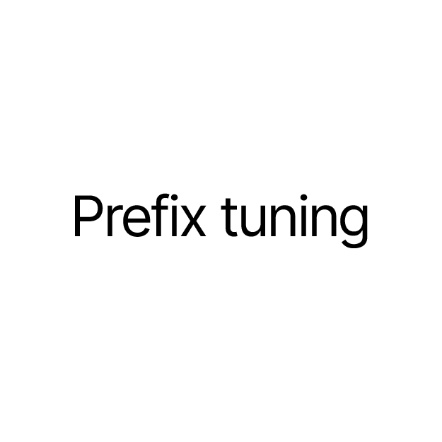 Prefix tuning